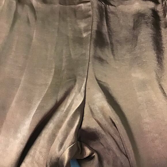 LUSH XS Perfect Night Brown Satin Cowl Neck Culotte Jumpsuit NEW b122 - Picture 12 of 13